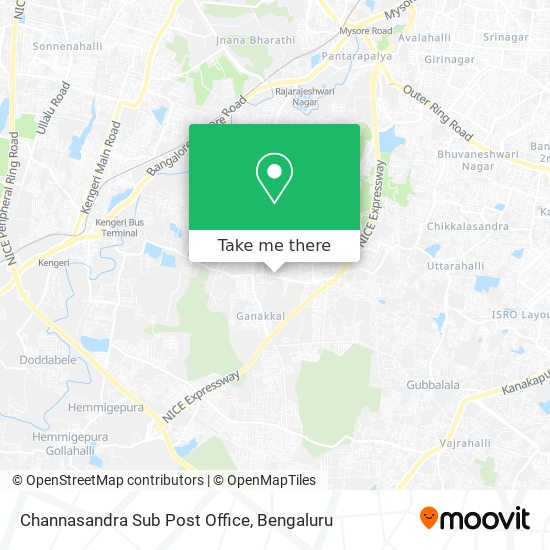 Channasandra Sub Post Office map