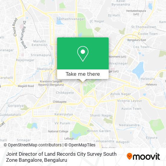 Joint Director of Land Records City Survey South Zone Bangalore map