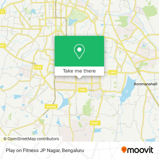 Play on Fitness JP Nagar map