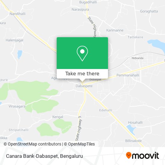 Canara Bank-Dabaspet map