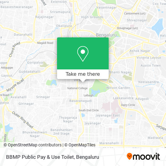 BBMP Public Pay & Use Toilet map