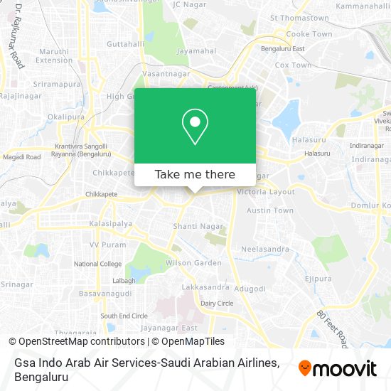 Gsa Indo Arab Air Services-Saudi Arabian Airlines map