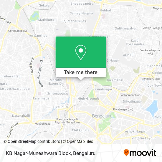 KB Nagar-Muneshwara Block map