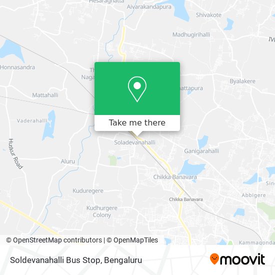 Soldevanahalli Bus Stop map