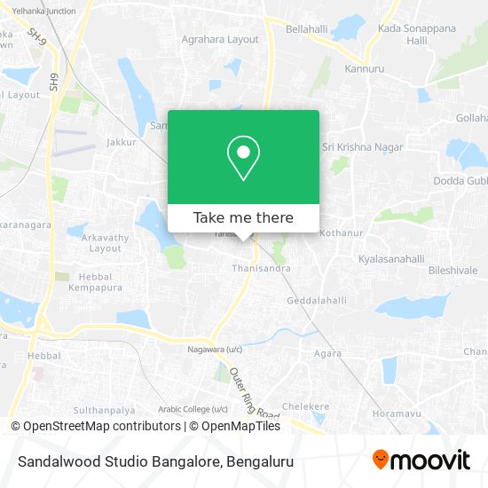 Sandalwood Studio Bangalore map