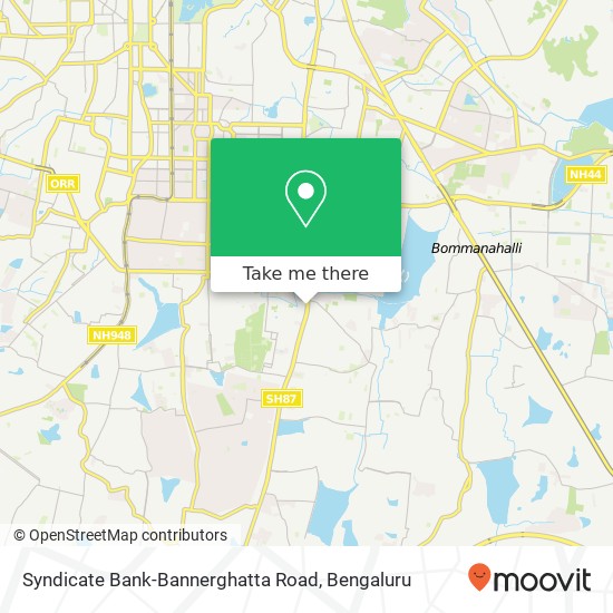 Syndicate Bank-Bannerghatta Road map