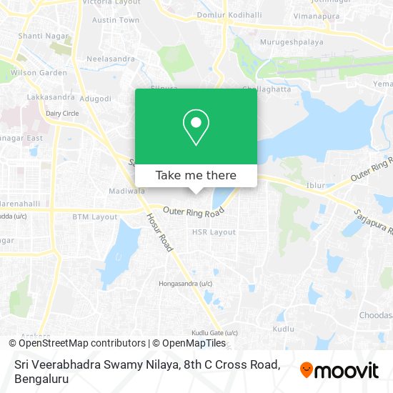 Sri Veerabhadra Swamy Nilaya, 8th C Cross Road map