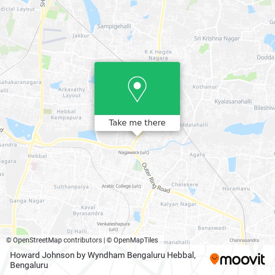 Howard Johnson by Wyndham Bengaluru Hebbal map