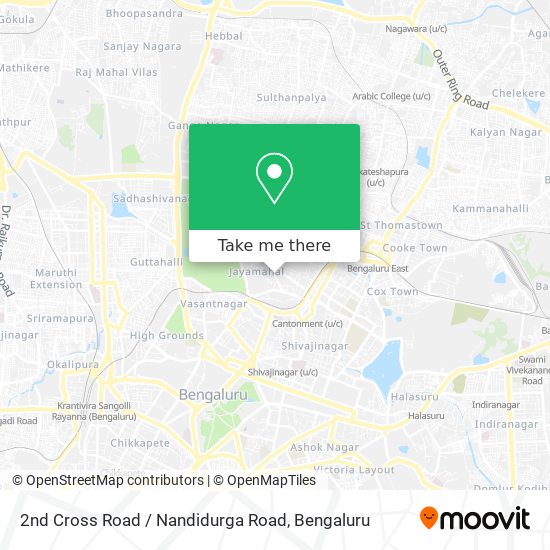 2nd Cross Road / Nandidurga Road map