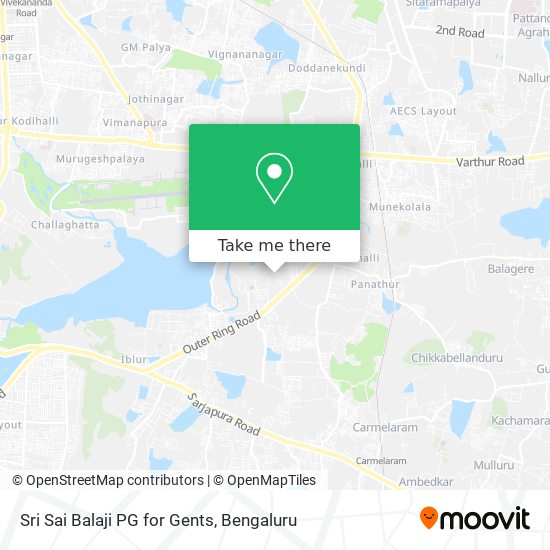 Sri Sai Balaji PG for Gents map