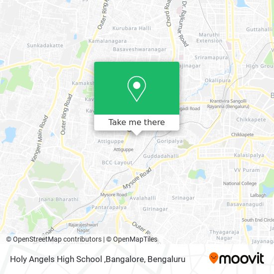 Holy Angels High School ,Bangalore map