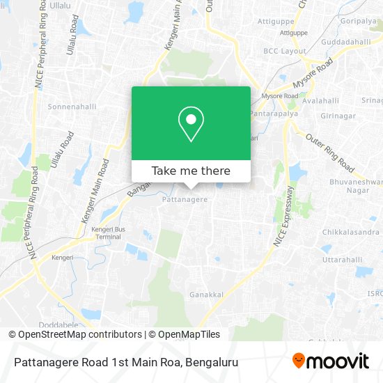 Pattanagere Road 1st Main Roa map