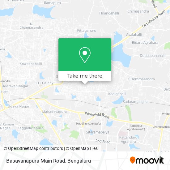 Basavanapura Main Road map