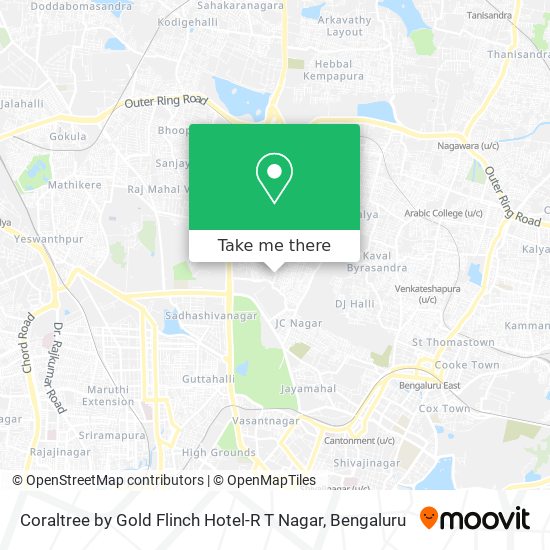 Coraltree by Gold Flinch Hotel-R T Nagar map