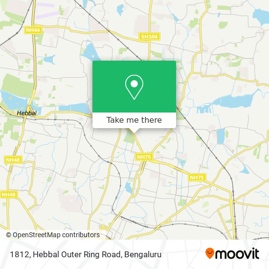 1812, Hebbal Outer Ring Road map