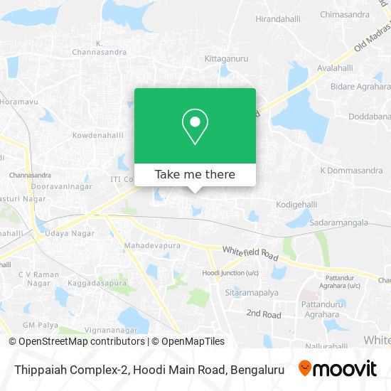 Thippaiah Complex-2, Hoodi Main Road map