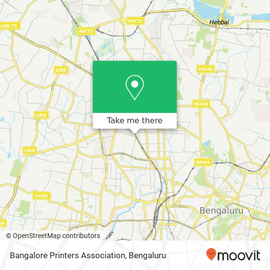 Bangalore Printers Association map