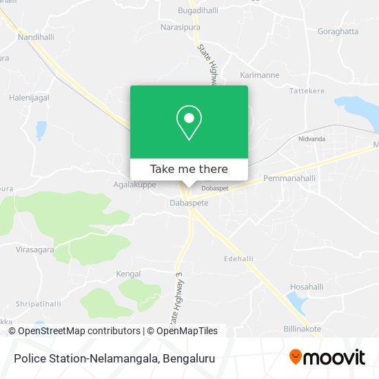 Police Station-Nelamangala map