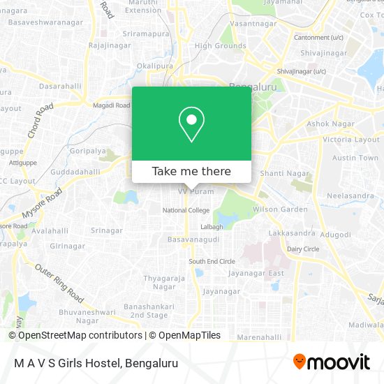 M A V S Girls Hostel map