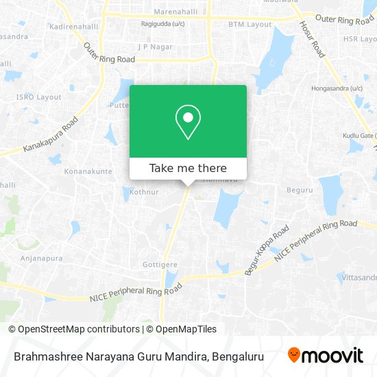 Brahmashree Narayana Guru Mandira map
