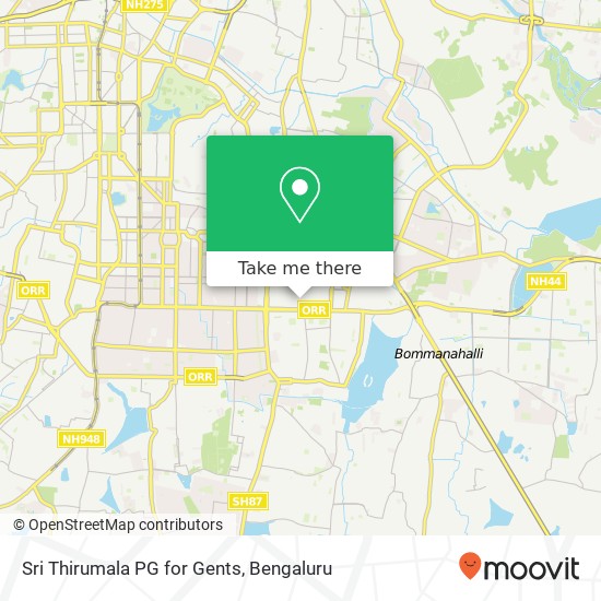Sri Thirumala PG for Gents map