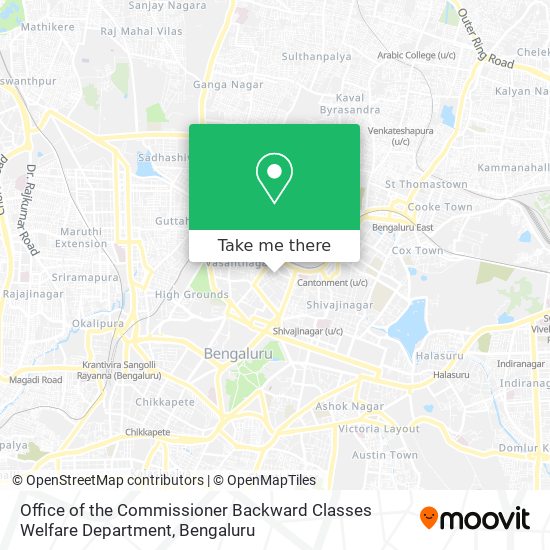 Office of the Commissioner Backward Classes Welfare Department map