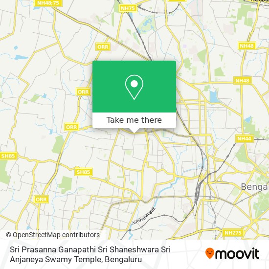 Sri Prasanna Ganapathi Sri Shaneshwara Sri Anjaneya Swamy Temple map