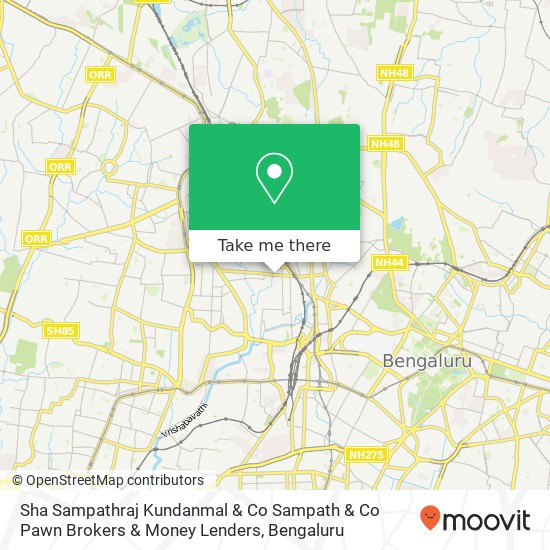 Sha Sampathraj Kundanmal & Co Sampath & Co Pawn Brokers & Money Lenders map