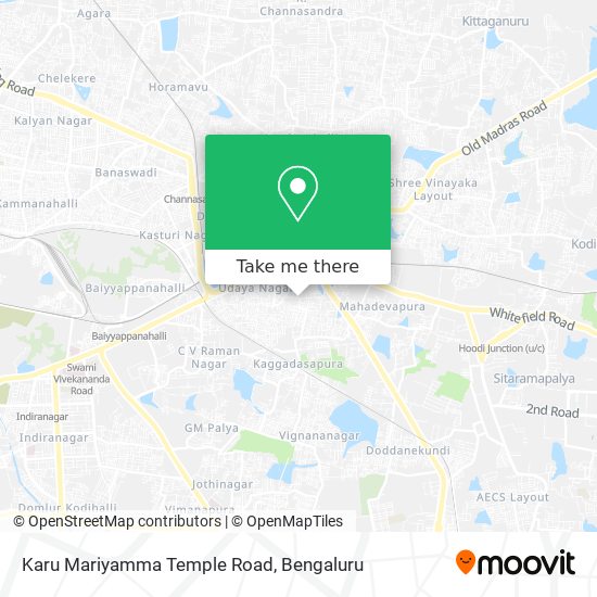 Karu Mariyamma Temple Road map