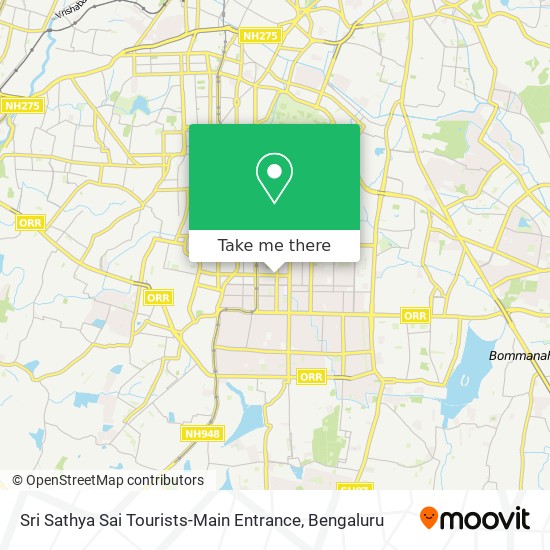 Sri Sathya Sai Tourists-Main Entrance map