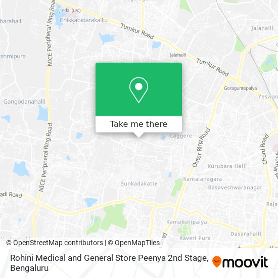 Rohini Medical and General Store Peenya 2nd Stage map