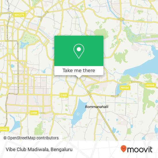 Vibe Club Madiwala map