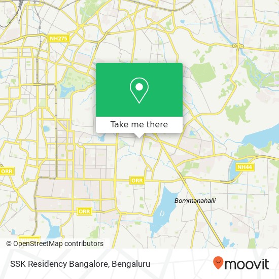 SSK Residency Bangalore map