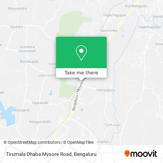 Tirumala Dhaba Mysore Road map