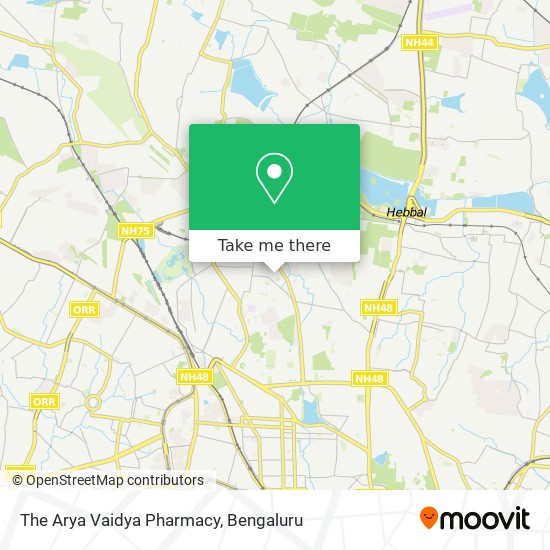 The Arya Vaidya Pharmacy map
