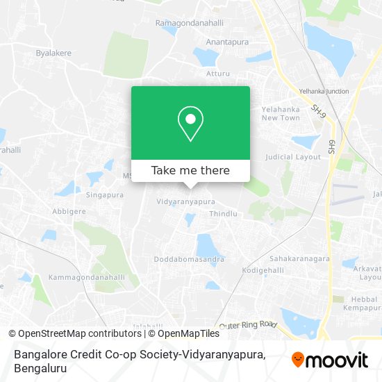 Bangalore Credit Co-op Society-Vidyaranyapura map