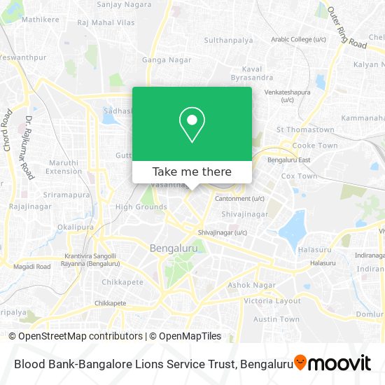 Blood Bank-Bangalore Lions Service Trust map