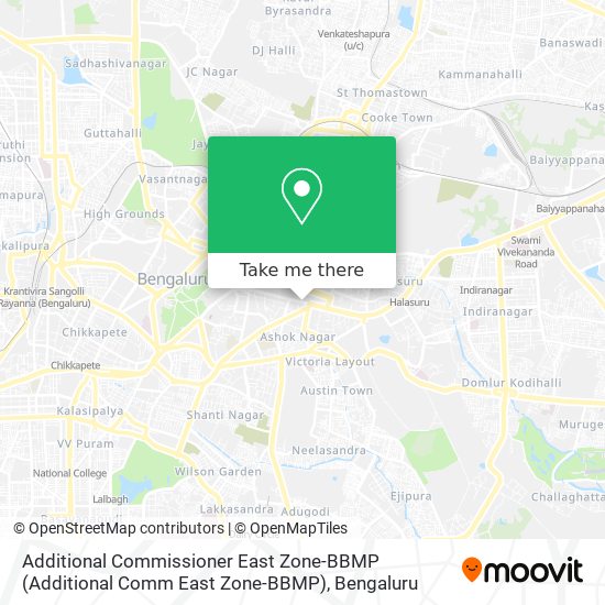 Additional Commissioner East Zone-BBMP map