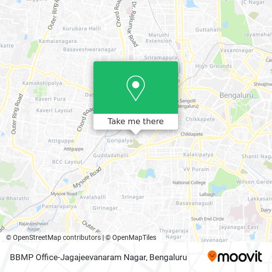 BBMP Office-Jagajeevanaram Nagar map