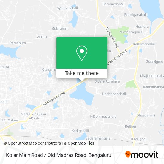Kolar Main Road / Old Madras Road map
