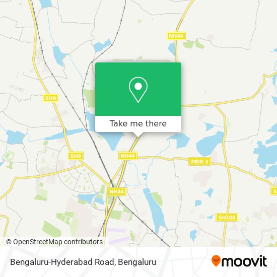 Bengaluru-Hyderabad Road map