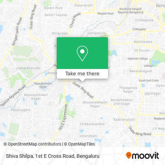 Shiva Shilpa, 1st E Cross Road map