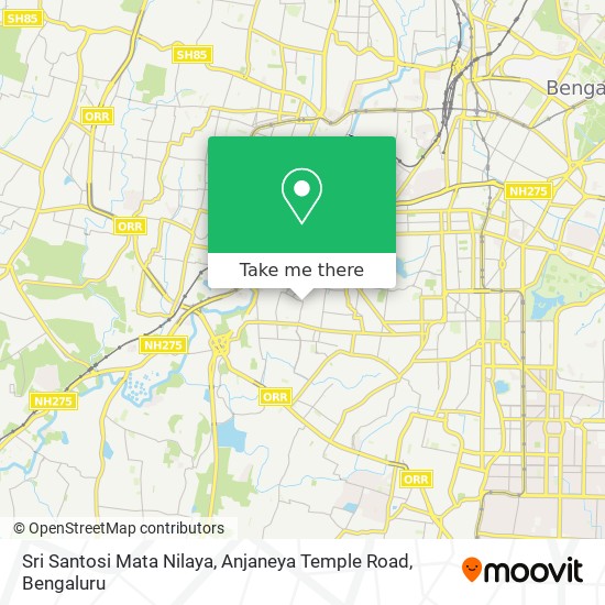 Sri Santosi Mata Nilaya, Anjaneya Temple Road map