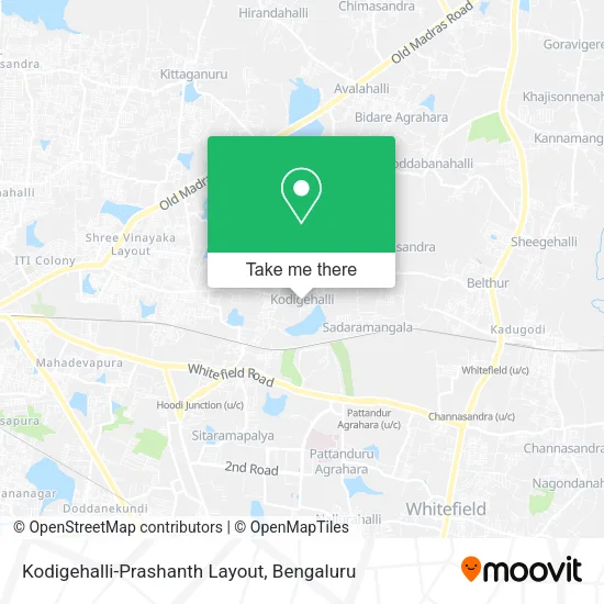 Kodigehalli-Prashanth Layout map