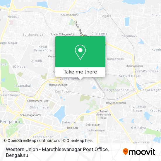Western Union - Maruthisevanagar Post Office map