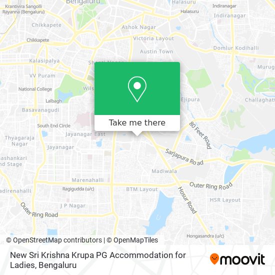 New Sri Krishna Krupa PG Accommodation for Ladies map