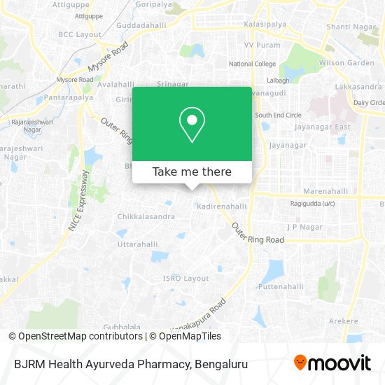 BJRM Health Ayurveda Pharmacy map