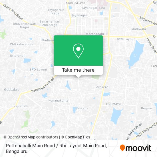 Puttenahalli Main Road / Rbi Layout Main Road map