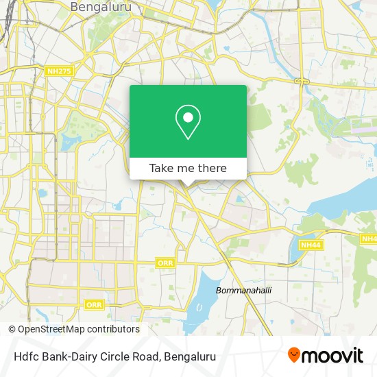 Hdfc Bank-Dairy Circle Road map