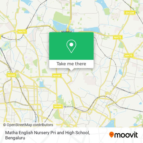 Matha English Nursery Pri and High School map